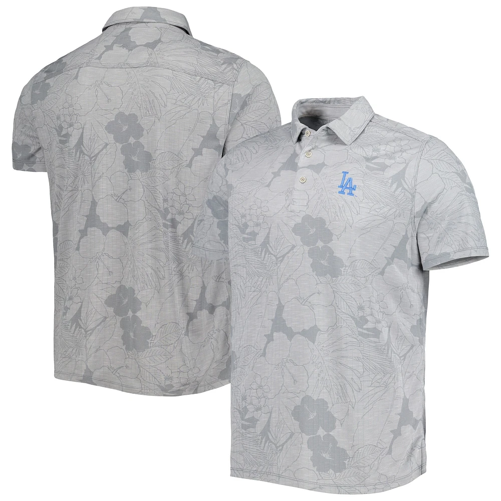 Polo Blooms Los Angeles Dodgers Tommy Bahama gris pour homme