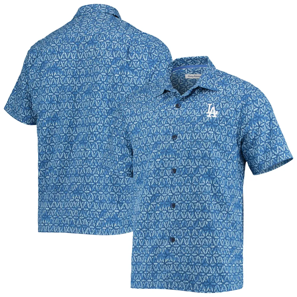 Los Angeles Dodgers Tommy Bahama Baseball Camp Button-Up Shirt - Cream