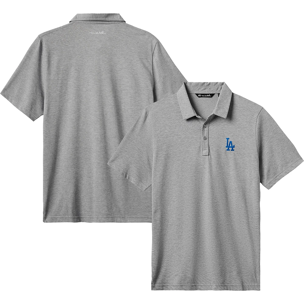 Polo TravisMathew gris Los Angeles Dodgers The Zinna pour hommes