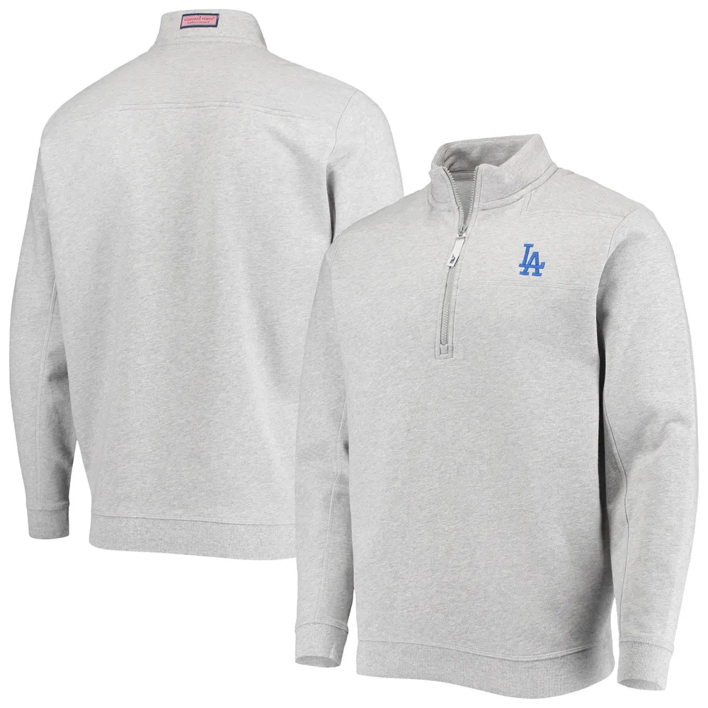 Men's Fanatics Branded Heather Gray Los Angeles Dodgers Simplicity Pullover Sweatshirt