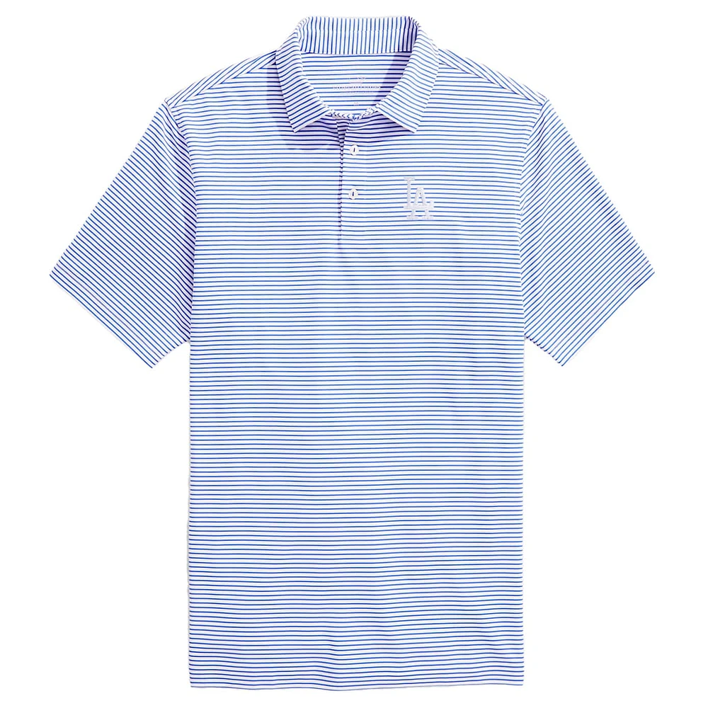 Men's Vineyard Vines  Royal Los Angeles Dodgers Bradley Stripe Polo