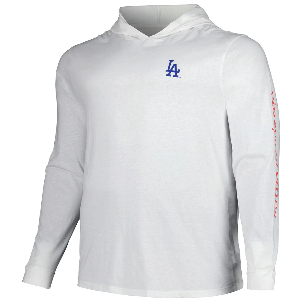 Men's Vineyard Vines White Los Angeles Dodgers Long Sleeve Hoodie T-Shirt