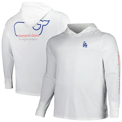 Men's Vineyard Vines White Los Angeles Dodgers Long Sleeve Hoodie T-Shirt