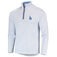 Men's Vineyard Vines White Los Angeles Dodgers Sankaty Quarter-Zip Sweatshirt