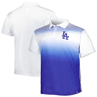 Polo sublimé pour homme Los Angeles Dodgers Big & Tall blanc/royal