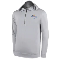 Men's White Los Angeles Dodgers 2024 World Series Champions  Seabreeze Half-Zip Hoodie