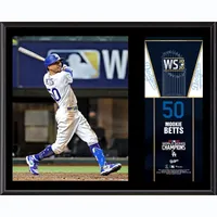 Plaque sublimée des champions de la Série mondiale MLB 2020 des Dodgers de Los Angeles de Mookie Betts 12" x 15"