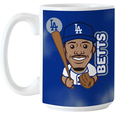 Mookie Betts Los Angeles Dodgers 15oz. Tasse de caricature de joueur