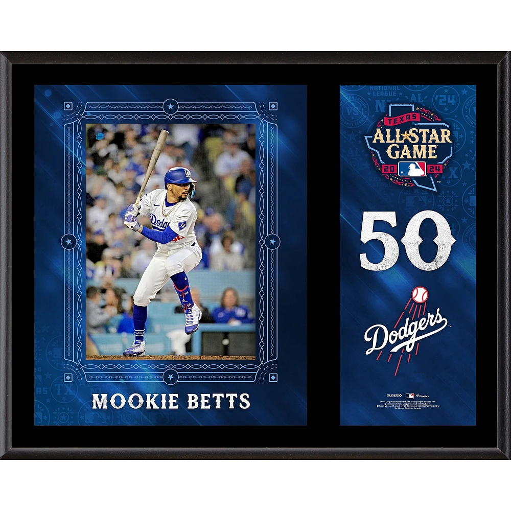 Mookie Betts Los Angeles Dodgers 2024 MLB All-Star Game 12" x 15" Sublimated Plaque