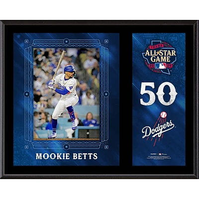 Mookie Betts Los Angeles Dodgers 2024 MLB All-Star Game 12" x 15" Sublimated Plaque