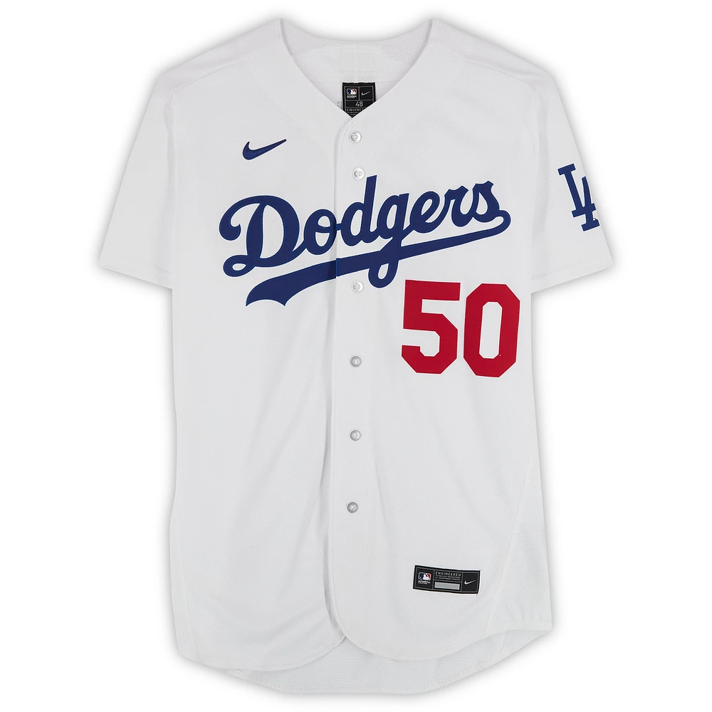 Mookie Betts Los Angeles Dodgers Autographed 2024 World Series Champions White Nike Authentic Jersey with Multiple Inscriptions - Limited Edition of 25