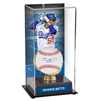 Mookie Betts Los Angeles Dodgers Autographed Baseball and Gold Glove Display Case with Image