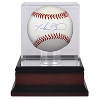 Mookie Betts Los Angeles Dodgers Autographed Baseball and Mahogany Baseball Display Case