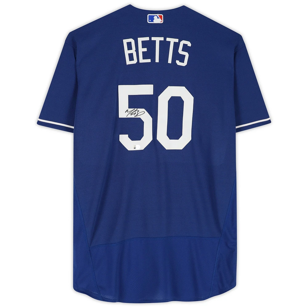 Mookie Betts Los Angeles Dodgers Autographed Blue Nike Authentic Jersey