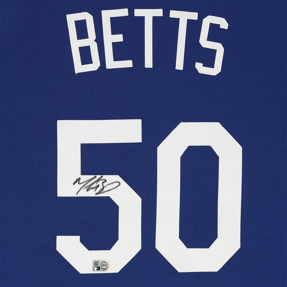 Mookie Betts Los Angeles Dodgers Autographed Blue Nike Authentic Jersey