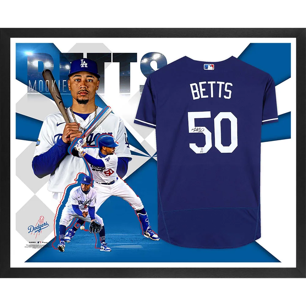 Mookie Betts Signed Dodgers Jersey with 2020 MLB World Series Logo