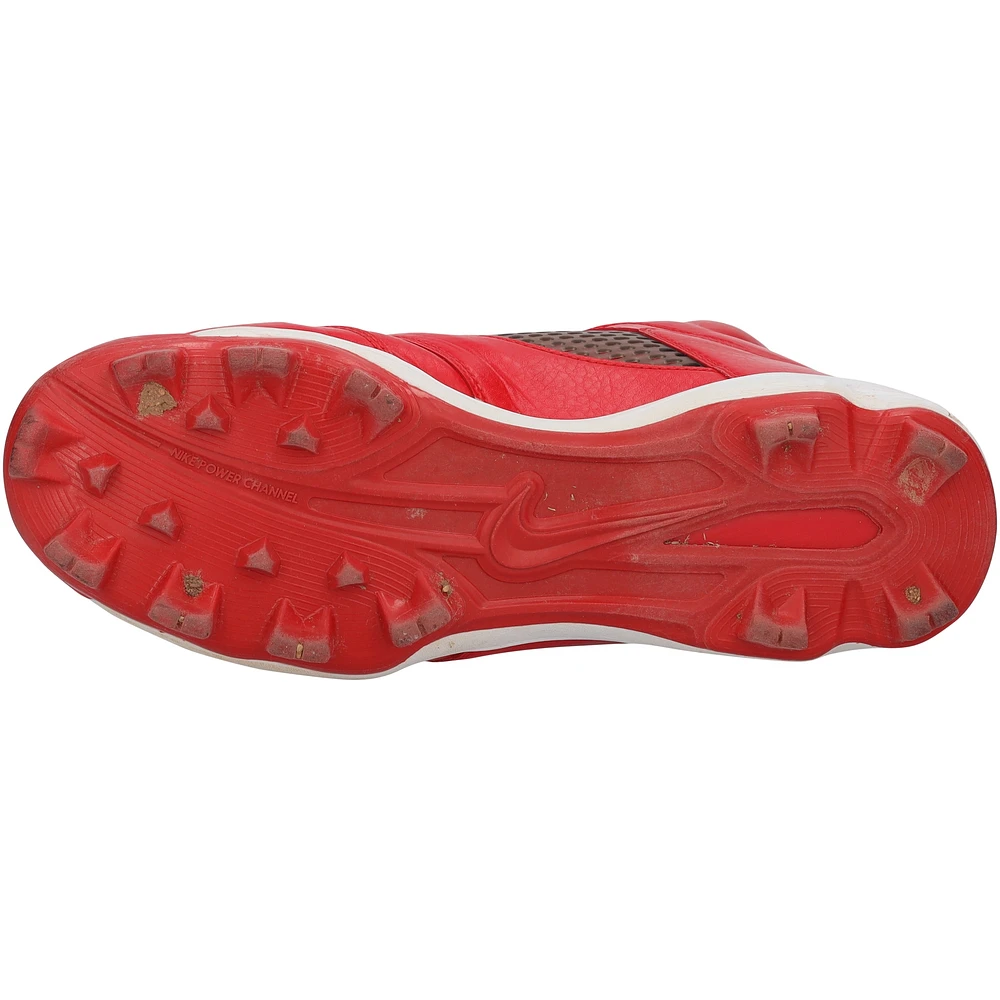 Mookie Betts Los Angeles Dodgers Autographed Game-Used Red Jordan Brand Cleats from the 2024 MLB Season - XJ05532902-03