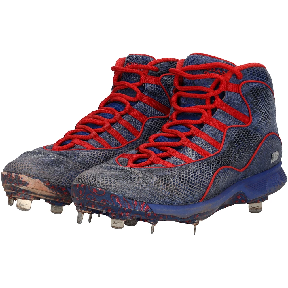 Mookie Betts Los Angeles Dodgers Autographed Game-Used Royal Jordan Brand Cleats vs. Miami Marlins on July 7, 2021 - 1-5, HR, RBI