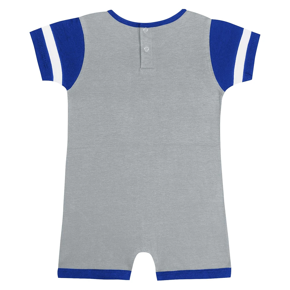 Newborn & Infant Fanatics Gray Los Angeles Dodgers Fast Pitch Romper