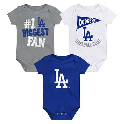 Ensemble de 3 bodies fanion Los Angeles Dodgers pour nouveau-né et bébé