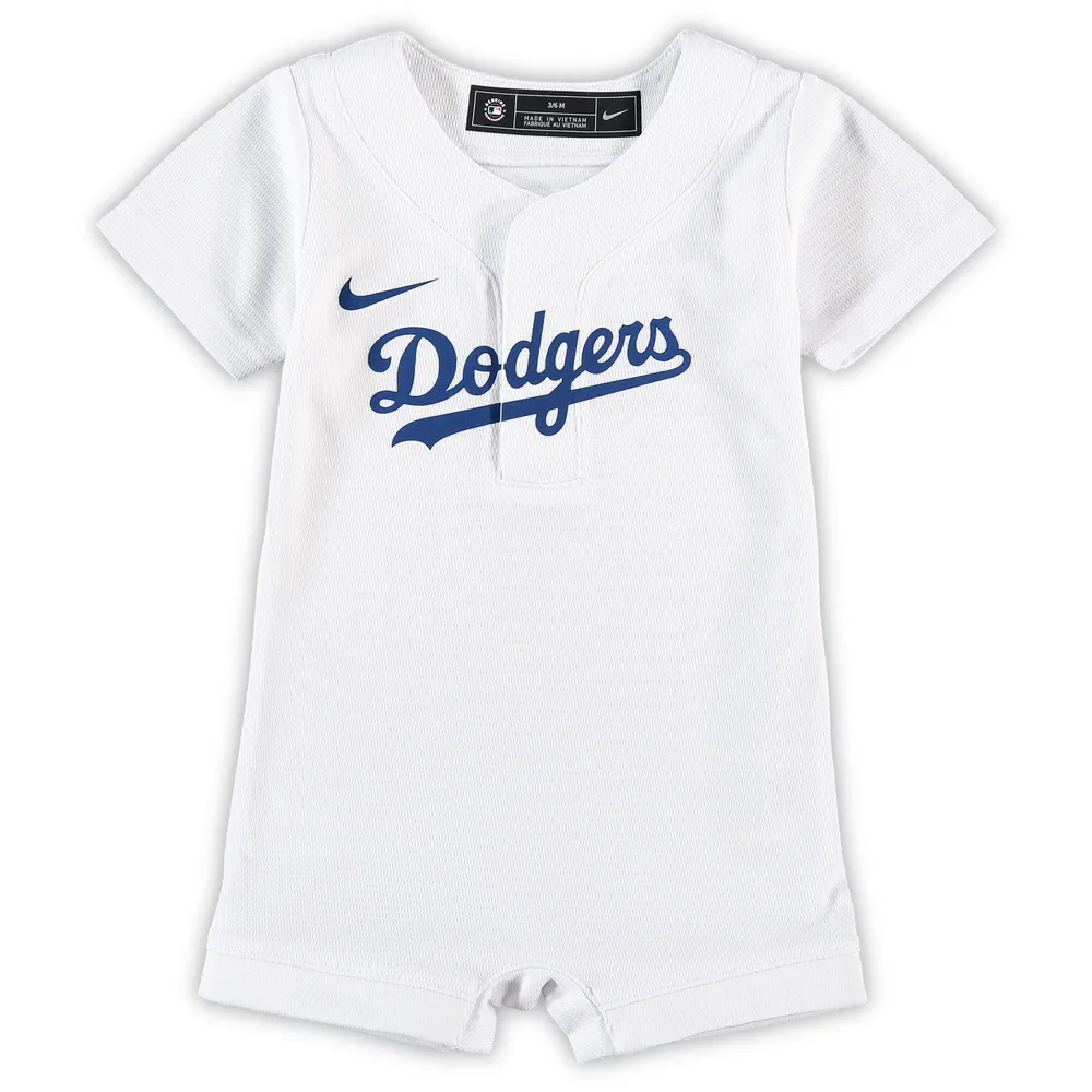 Lids Los Angeles Dodgers Nike Newborn & Infant Official Jersey Romper -  White | The Shops at Willow Bend