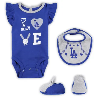 Infant Royal/Gold/Gray Los Angeles Rams Born to Be 3-Pack Bodysuit Set