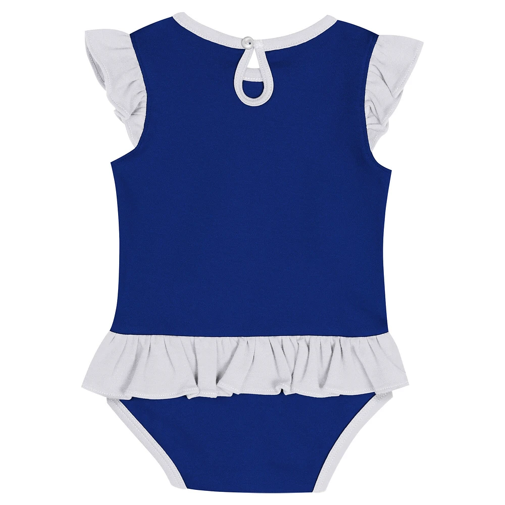 Ensemble body, bavoir et chaussons bleus pour nouveau-né des Los Angeles Dodgers