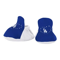 Ensemble body, bavoir et chaussons bleus pour nouveau-né des Los Angeles Dodgers