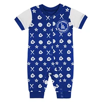 Newborn  Blue Los Angeles Dodgers Hard 90 Coveralls