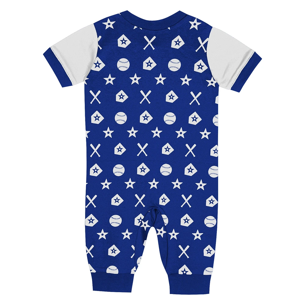 Newborn  Blue Los Angeles Dodgers Hard 90 Coveralls