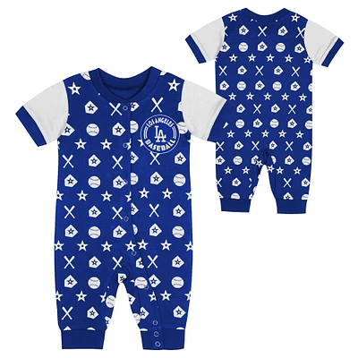 Newborn  Blue Los Angeles Dodgers Hard 90 Coveralls