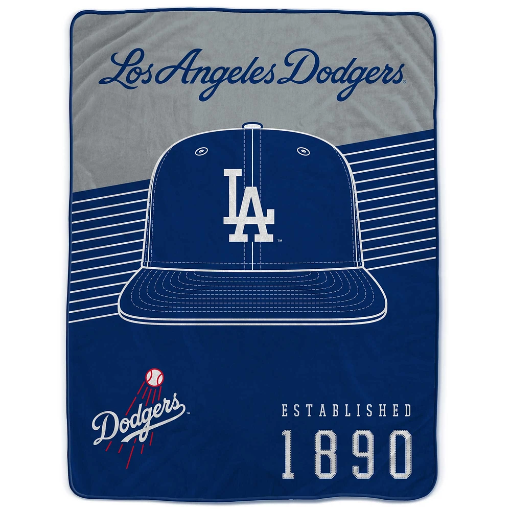 Couverture Pegasus Los Angeles Dodgers 60" x 80" à rayures sur le chapeau