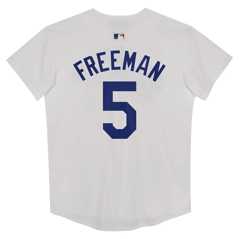 Maillot de match à domicile Nike Freddie Freeman, blanc, pour enfants d'âge préscolaire, des Dodgers Los Angeles