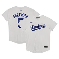 Maillot de match à domicile Nike Freddie Freeman, blanc, pour enfants d'âge préscolaire, des Dodgers Los Angeles