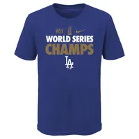 Los Angeles Dodgers Nike Preschool 2020 World Series Champions Gold T-Shirt - Royal