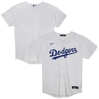 Preschool White Los Angeles Dodgers Home Blank Replica Jersey