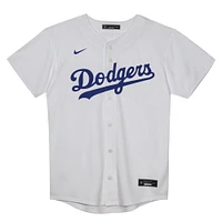 Preschool White Los Angeles Dodgers Home Blank Replica Jersey