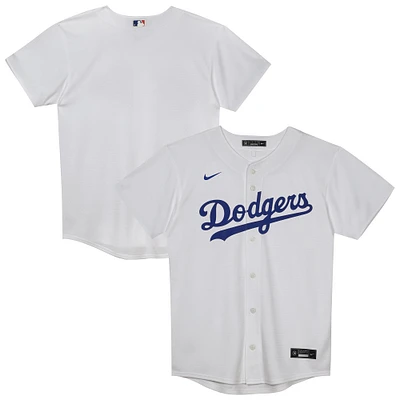 Preschool White Los Angeles Dodgers Home Blank Replica Jersey