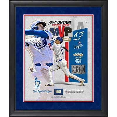 Shohei Ohtani Los Angeles Dodgers 2024 National League MVP Framed 16" x 20" Collage with Game-Used Baseball from the 2024 Season