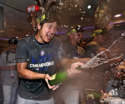Shohei Ohtani Los Angeles Dodgers Unsigned 2024 NLCS Celebration Photograph
