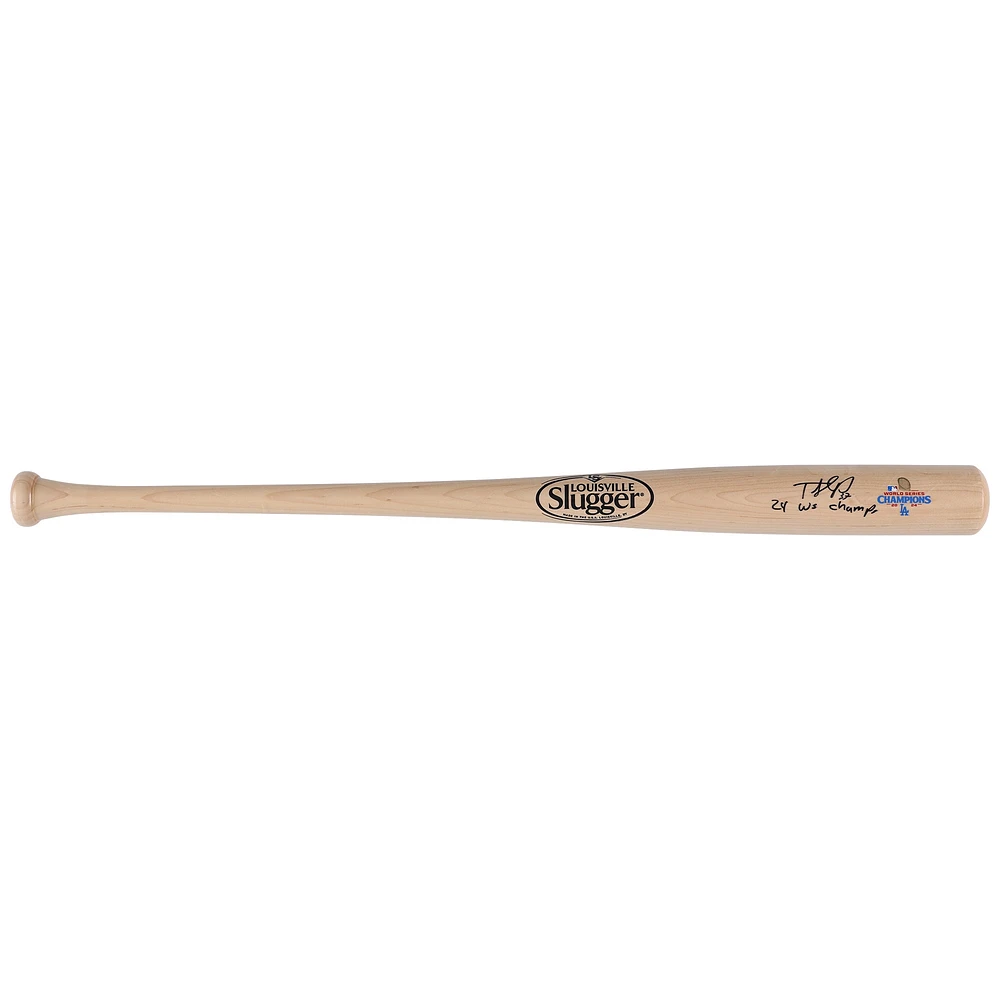 Teoscar Hernandez Los Angeles Dodgers Autographed 2024 World Series Champions Louisville Slugger Bat with "24 WS Champs" Inscription