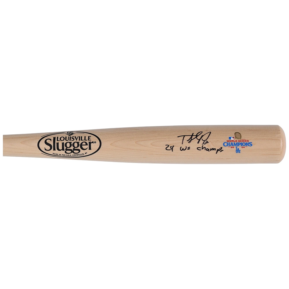 Teoscar Hernandez Los Angeles Dodgers Autographed 2024 World Series Champions Louisville Slugger Bat with "24 WS Champs" Inscription