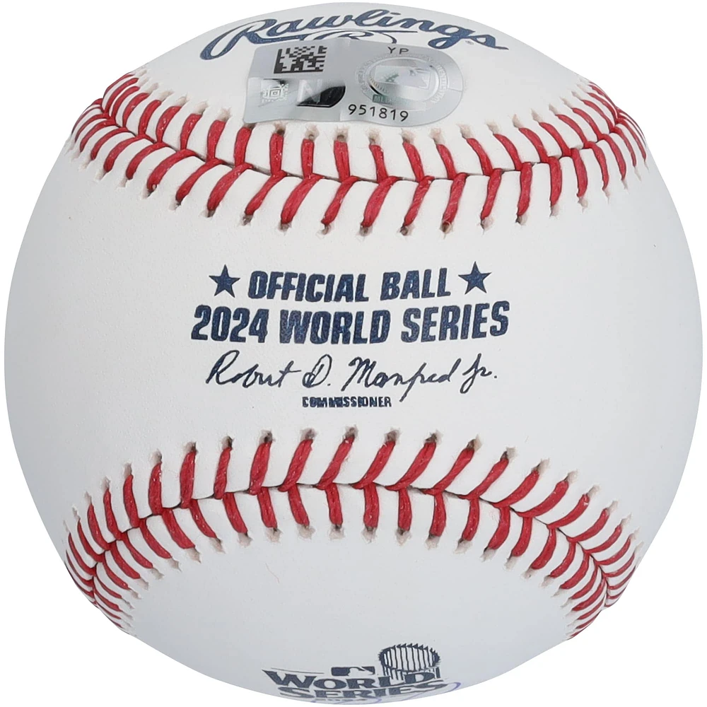 Teoscar Hernandez Los Angeles Dodgers Autographed  2024 World Series Logo Baseball with "24 WS Champs" Inscription