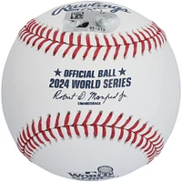Teoscar Hernandez Los Angeles Dodgers Autographed  2024 World Series Logo Baseball with "24 WS Champs" Inscription