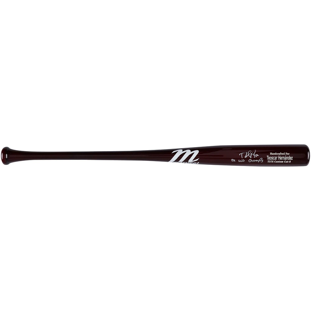 Teoscar Hernandez Los Angeles Dodgers Autographed Marucci Game Model Bat with "24 WS Champs" Inscription