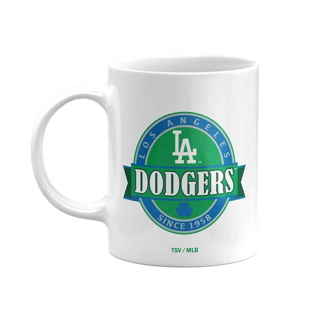 The Sports Vault White Los Angeles Dodgers 2021 St. Patrick's Day - 11 oz. Lot de 2 tasses à café