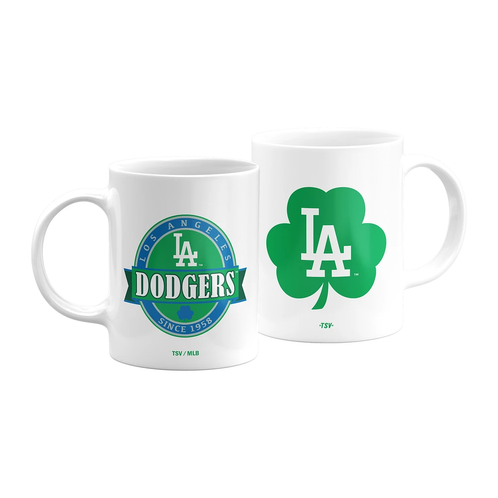 The Sports Vault White Los Angeles Dodgers 2021 St. Patrick's Day - 11 oz. Lot de 2 tasses à café