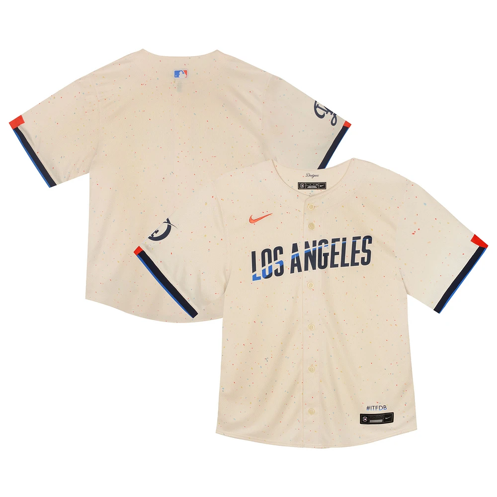 Toddler Nike  Cream Los Angeles Dodgers City Connect Team Limited Jersey