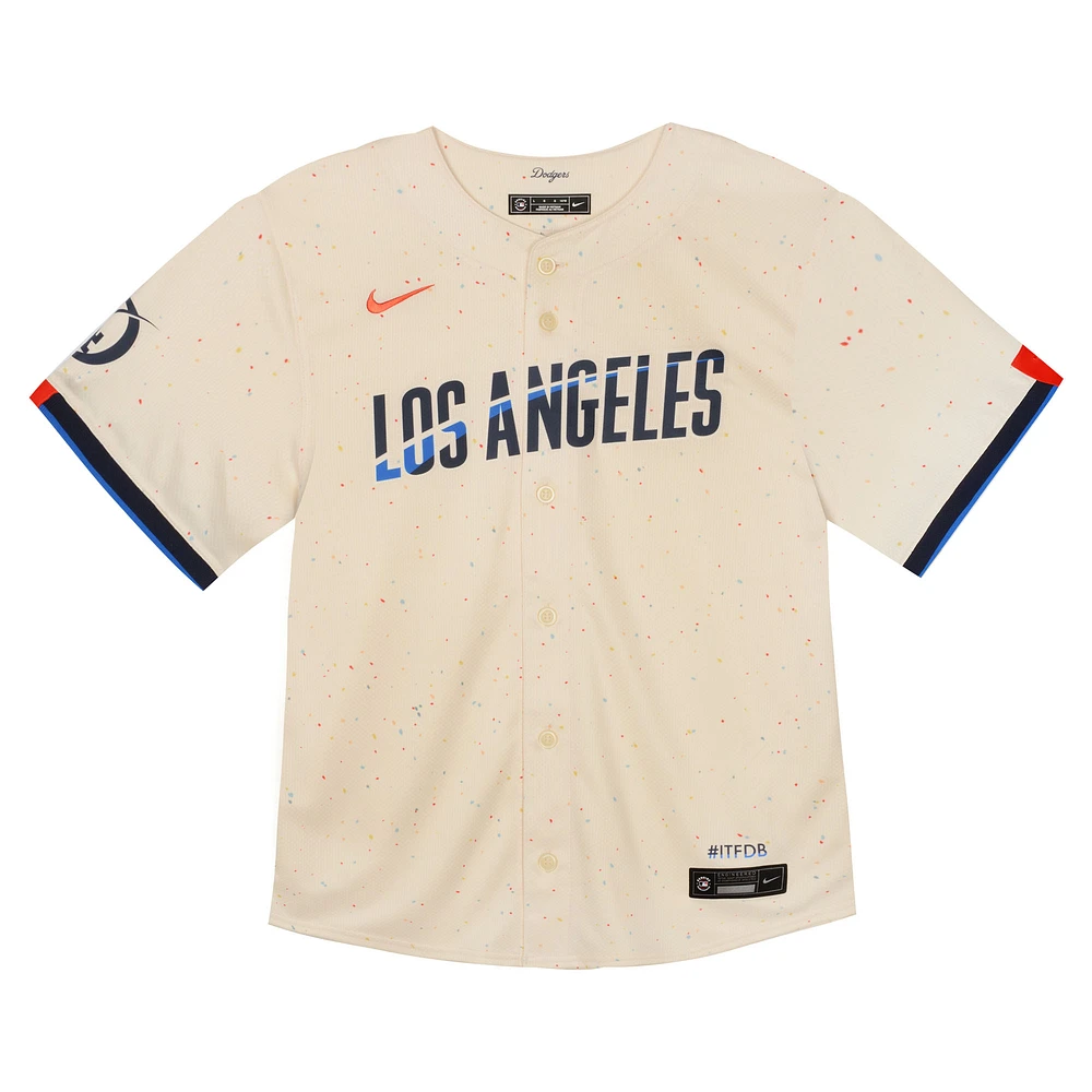 Toddler Nike  Cream Los Angeles Dodgers City Connect Team Limited Jersey