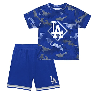 Ensemble t-shirt et short Fanatics Royal Los Angeles Dodgers Field Ball pour tout-petits